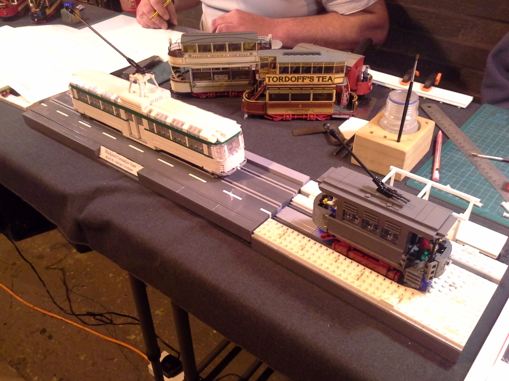 LEGO tram models on display at Heaton Park 2013